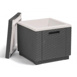 2 x Keter Jaipur Sun Loungers With Cushions and Cool Box 2 x Keter Jaipur Sun Loungers With Cushions and Cool Box