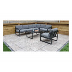 ALARNA Corner Sofa Grey in grey powder coat ALARNA Corner Sofa Grey in grey powder coat