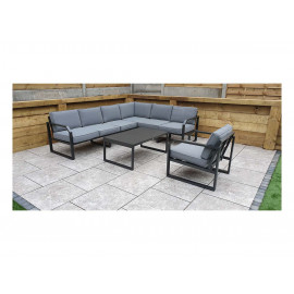 ALARNA Corner Sofa Grey in grey powder coat ALARNA Corner Sofa Grey in grey powder coat