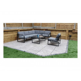 ALARNA Corner Sofa Grey in grey powder coat ALARNA Corner Sofa Grey in grey powder coat