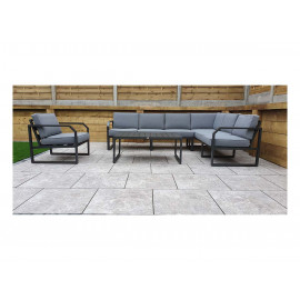 ALARNA Corner Sofa Grey in grey powder coat ALARNA Corner Sofa Grey in grey powder coat