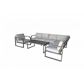 ALARNA Corner Sofa Grey in grey powder coat ALARNA Corner Sofa Grey in grey powder coat