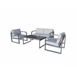 ALARNA Corner Sofa Set in grey powder coat ALARNA Corner Sofa Set in grey powder coat