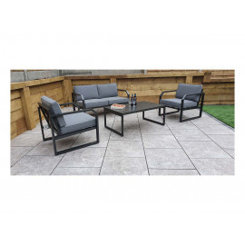 ALARNA Corner Sofa Set in grey powder coat ALARNA Corner Sofa Set in grey powder coat