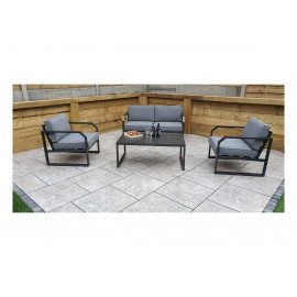 ALARNA Corner Sofa Set in grey powder coat ALARNA Corner Sofa Set in grey powder coat