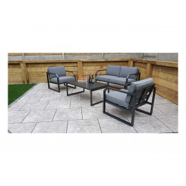 ALARNA Corner Sofa Set in grey powder coat ALARNA Corner Sofa Set in grey powder coat