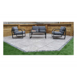 ALARNA Corner Sofa Set in grey powder coat ALARNA Corner Sofa Set in grey powder coat