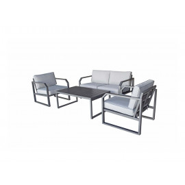 ALARNA Corner Sofa Set in grey powder coat ALARNA Corner Sofa Set in grey powder coat