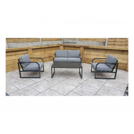 ALARNA Corner Sofa Set in grey powder coat ALARNA Corner Sofa Set in grey powder coat