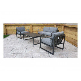 ALARNA Corner Sofa Set in grey powder coat ALARNA Corner Sofa Set in grey powder coat