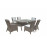 ALEXANDRA 6 Seat Rectangular Dining Set
