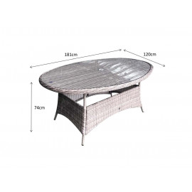 ALEXANDRA 6 Seater Oval Dining Set ALEXANDRA 6 Seater Oval Dining Set