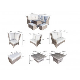 ALEXANDRA Corner Dining with Lift Table ALEXANDRA Corner Dining with Lift Table