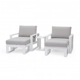 Amalfi 5pc Lounge Set / White