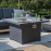 Amalfi 2 Seat Sofa Set With Square Fire Pit Table / Grey