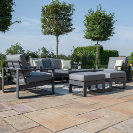 Amalfi 2 Seat Sofa Set With Rising Table / Grey