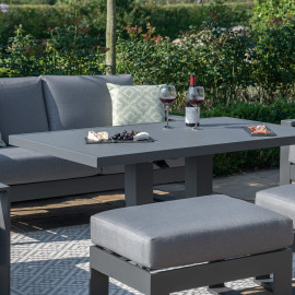 Amalfi 2 Seat Sofa Set With Rising Table / Grey