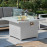 Amalfi 2 Seat Sofa Set With Square Fire Pit Table / White