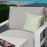 Amalfi 2 Seat Sofa Set With Rising Table / White
