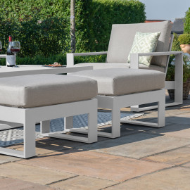 Amalfi 2 Seat Sofa Set With Rising Table / White
