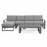 Amalfi Chaise Sofa Set / Grey