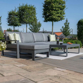 Amalfi Chaise Sofa Set / Grey