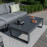 Amalfi Chaise Sofa Set / Grey
