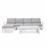 Amalfi Chaise Sofa Set / White