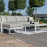 Amalfi Chaise Sofa Set / White