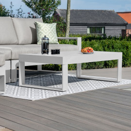 Amalfi Chaise Sofa Set / White