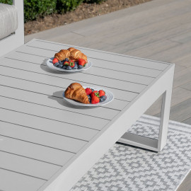 Amalfi Chaise Sofa Set / White