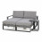 Amalfi Double Sunlounger with Side Table / Grey