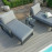 Amalfi Double Sunlounger with Side Table / Grey