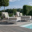 Amalfi Double Sunlounger with Side Table / White