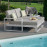 Amalfi Double Sunlounger with Side Table / White