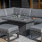 Amalfi Large Corner Group With Fire Pit Table / Grey