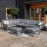 Amalfi Large Corner Group With Fire Pit Table / Grey