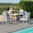 Amalfi 4 Seat Square Dining Set with Rising Table / White