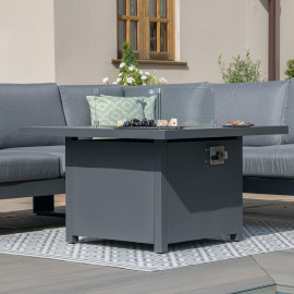 Amalfi Small Corner Group With Fire Pit Table / Grey