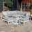 Amalfi Small Corner Group With Fire Pit Table / White