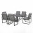 Amalfi 6 Seat Rectangular Dining Set with Rising Table / Grey