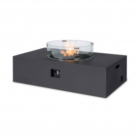 Fire Pit Coffee Table 127cm x 77cm Rectangular / Charcoal
