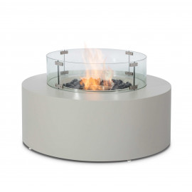 Fire Pit Coffee Table 90cm Round / Pebble White