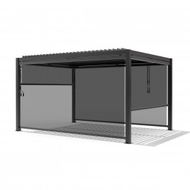 Pergola Aluminium Square 30x30 with 4 Drop Sides / Grey Pergola Aluminium Square 30x30 with 4 Drop Sides / Grey