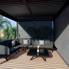 Pergola Aluminium Square 30x30 with 4 Drop Sides / Grey Pergola Aluminium Square 30x30 with 4 Drop Sides / Grey