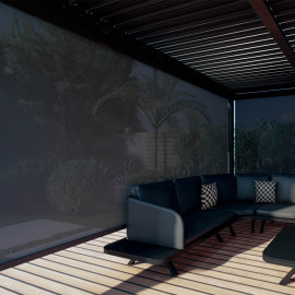 Pergola Aluminium Square 30x30 with 4 Drop Sides / Grey Pergola Aluminium Square 30x30 with 4 Drop Sides / Grey