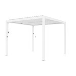 Pergola Aluminium Square 30x30 with 4 Drop Sides / White Pergola Aluminium Square 30x30 with 4 Drop Sides / White