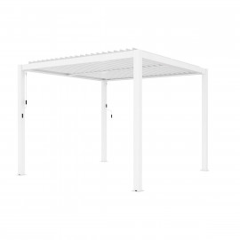 Pergola Aluminium Square 30x30 with 4 Drop Sides / White Pergola Aluminium Square 30x30 with 4 Drop Sides / White
