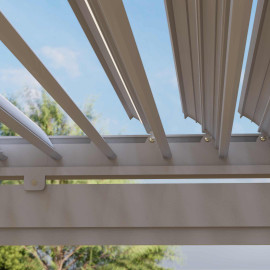 Pergola Aluminium Square 30x30 with 4 Drop Sides / White Pergola Aluminium Square 30x30 with 4 Drop Sides / White