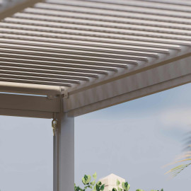 Pergola Aluminium Square 30x30 with 4 Drop Sides / White Pergola Aluminium Square 30x30 with 4 Drop Sides / White